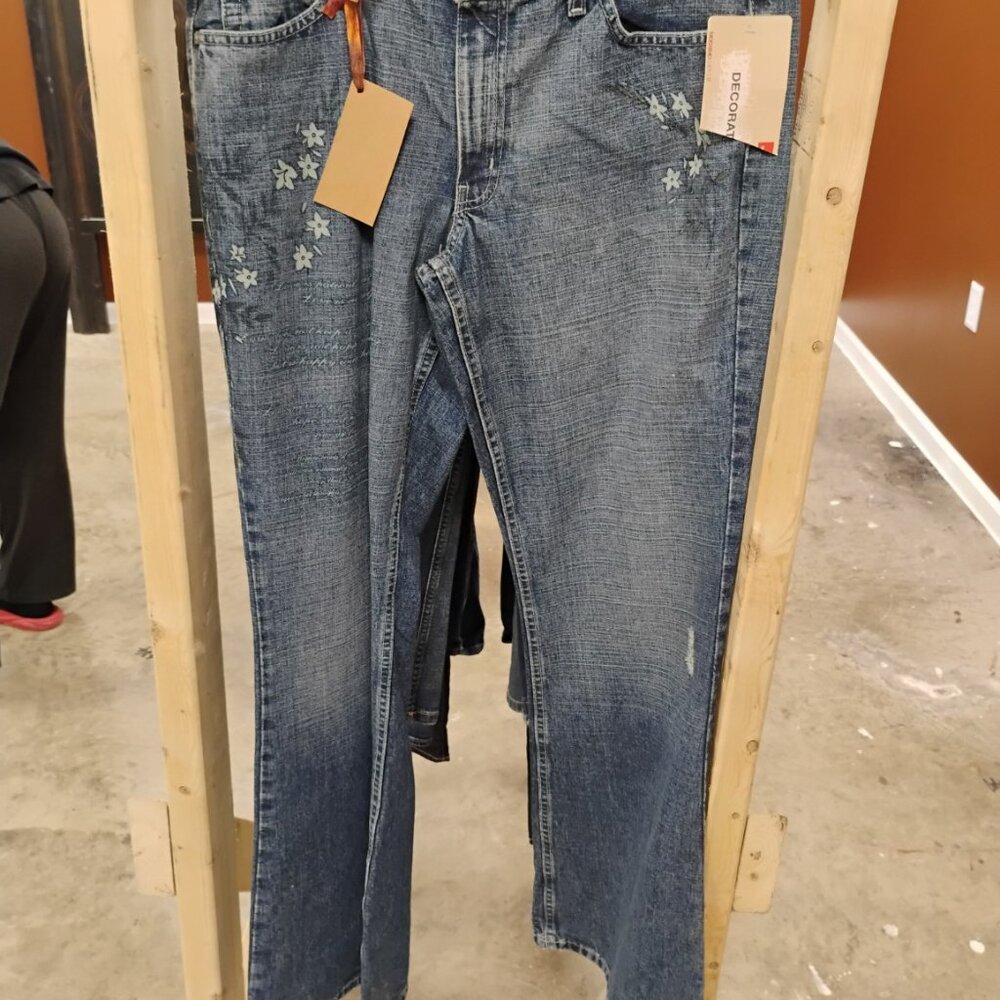 Mossimo Floral Print Denim Jeans – Size 15